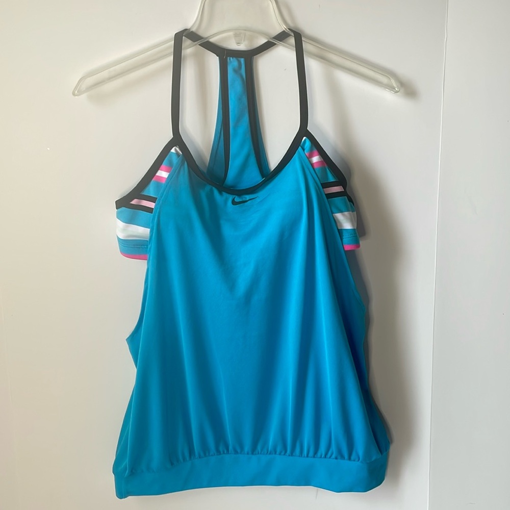 Nike Women's Large 2 in 1 Training  Sports Bra Tank Top Padded
